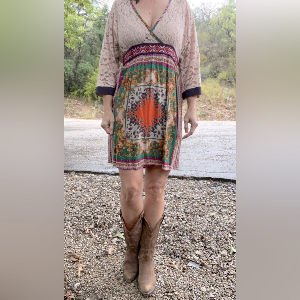 Flying Tomato Hippie Boho Dress Size Large